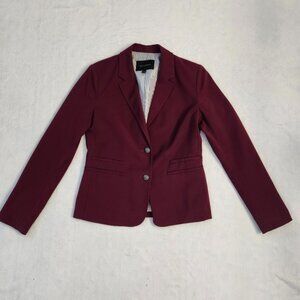 BANANA REPUBLIC Womens Burgundy 2 Button Blazer Suit Jacket Size 4 Office Career